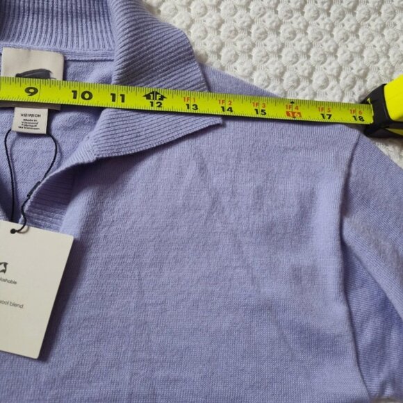 Calvin Klein V-Neck Sweater Top Light Purple Size XS Extra Small - Picture 6 of 13